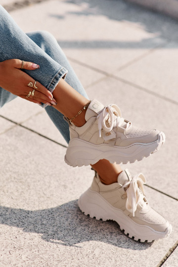Pealiste omad Pealhk Sneakers tüüpi jalanõud beeži värvi CheBello 4583