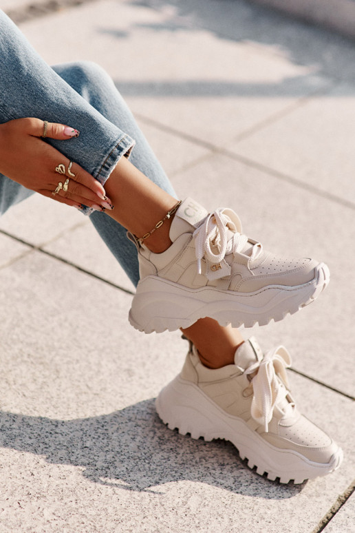 Pealiste omad Pealhk Sneakers tüüpi jalanõud beeži värvi CheBello 4583