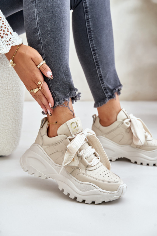 Pealiste omad Pealhk Sneakers tüüpi jalanõud beeži värvi CheBello 4583
