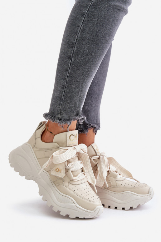 Pealiste omad Pealhk Sneakers tüüpi jalanõud beeži värvi CheBello 4583