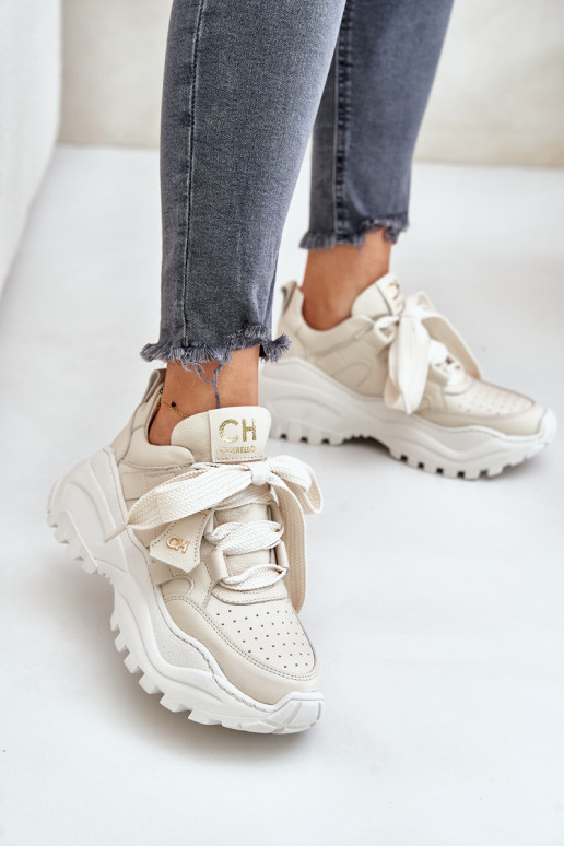 Pealiste omad Pealhk Sneakers tüüpi jalanõud beeži värvi CheBello 4583