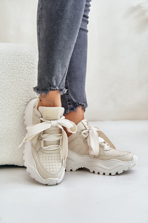 Pealiste omad Pealhk Sneakers tüüpi jalanõud beeži värvi CheBello 4583
