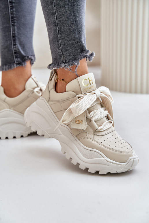 Pealiste omad Pealhk Sneakers tüüpi jalanõud beeži värvi CheBello 4583