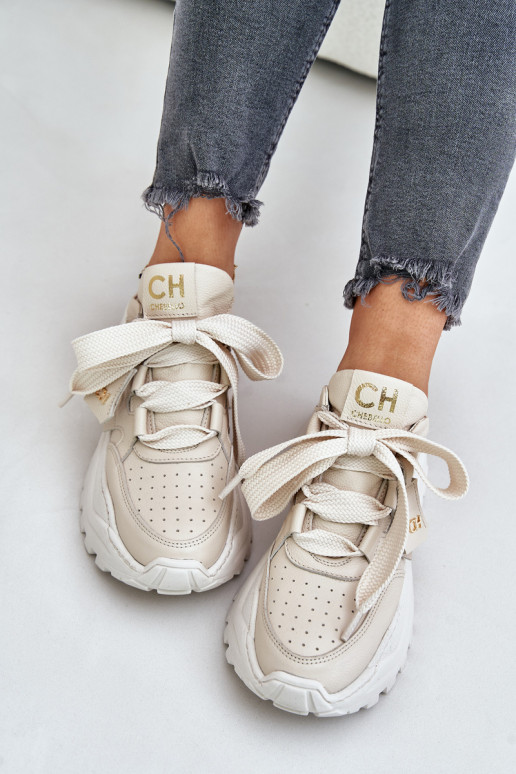 Pealiste omad Pealhk Sneakers tüüpi jalanõud beeži värvi CheBello 4583
