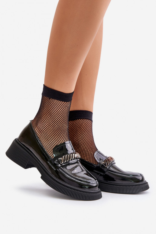 Pealiste omad Lakitud mokassiinid Mokassiinid kaunistustega D&A LZ42-030 msuud Pealiste omad Lakitud mokassiinid Mokassiinid kaunistustega D&A LZ42-030 msuud