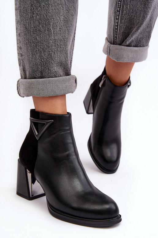 Laque Pealiste poolsaapad kõrge jämeda kontsaga voodriga MR880-093 msuud Laque Pealiste poolsaapad kõrge jämeda kontsaga voodriga MR880-093 msuud