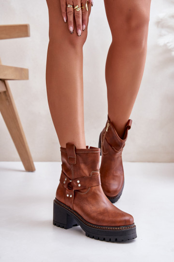 Pealiste poolsaapad Lossi juurde Lesisseski 3435 pruunid värvi