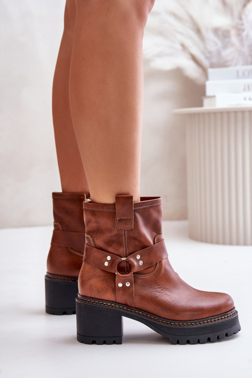 Pealiste poolsaapad Lossi juurde Lesisseski 3435 pruunid värvi