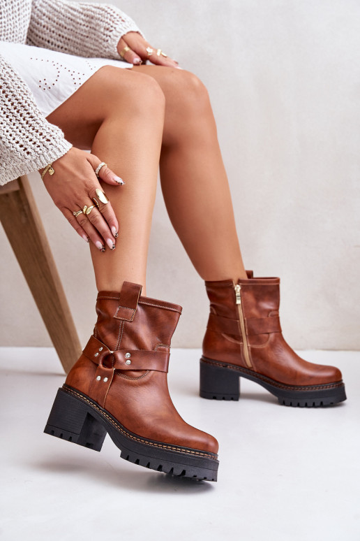 Pealiste poolsaapad Lossi juurde Lesisseski 3435 pruunid värvi