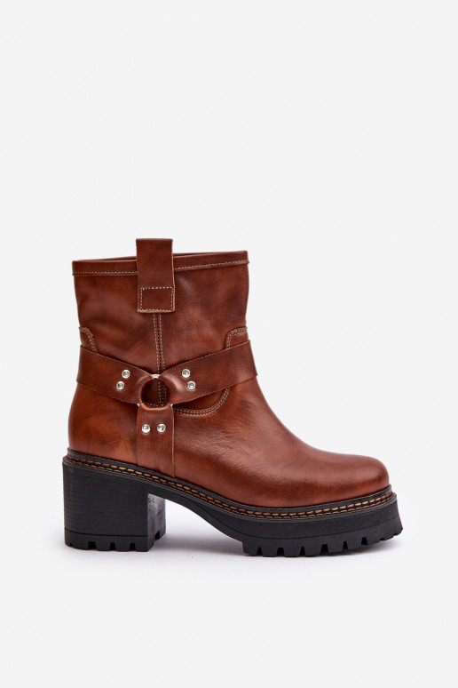 Pealiste poolsaapad Lossi juurde Lesisseski 3435 pruunid värvi