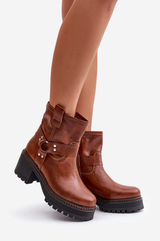 Pealiste poolsaapad Lossi juurde Lesisseski 3435 pruunid värvi