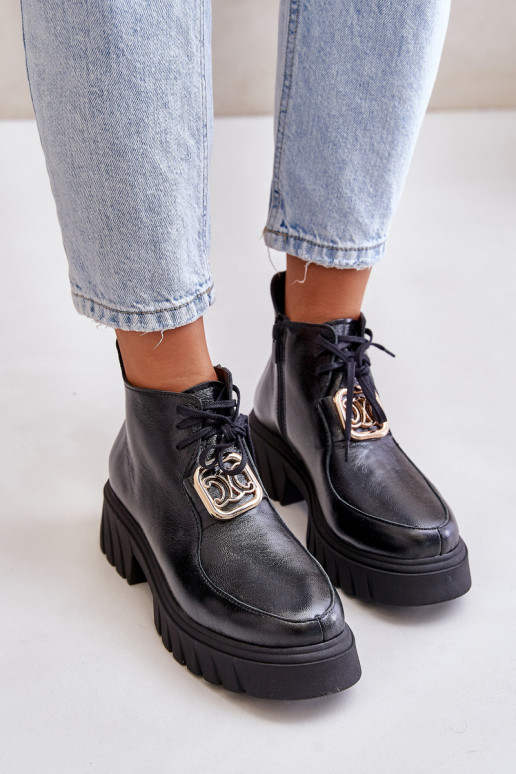 Zazoo 2952 Pealhk Pealiste poolsaapad Kuldse kaunistusega msuud