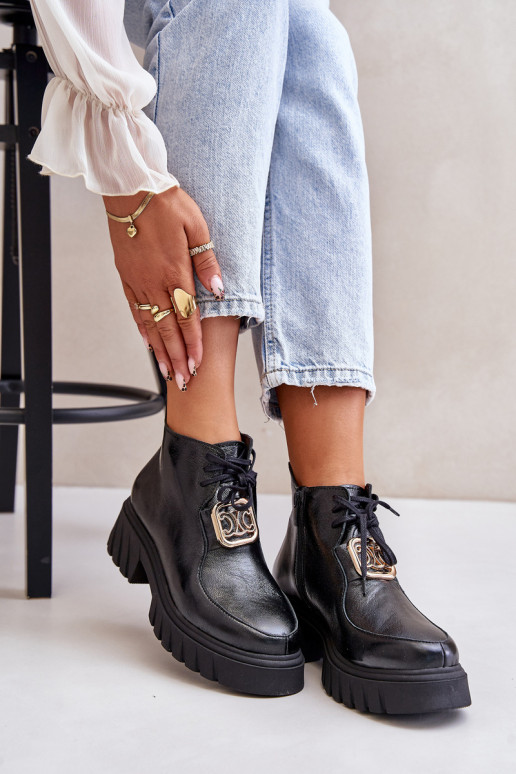 Zazoo 2952 Pealhk Pealiste poolsaapad Kuldse kaunistusega msuud