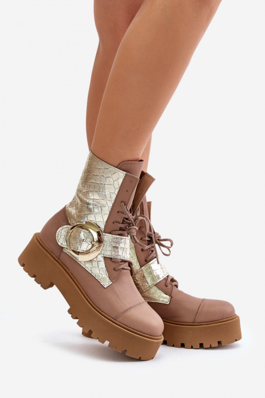 Zazoo 2942 Pealhk saapad Kuldse pandlaga beeži värvi Zazoo 2942 Pealhk saapad Kuldse pandlaga beeži värvi