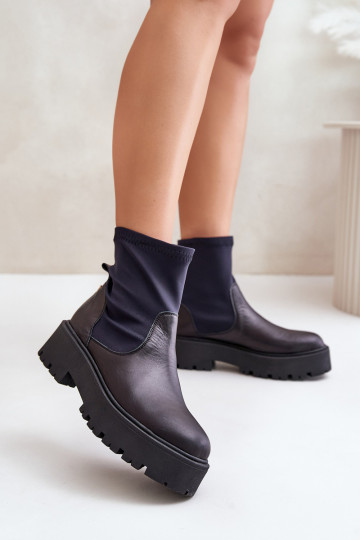 Zazoo 2947 Slip-on Pealiste poolsaapad Valmistatud naturaalsest nahast msuud