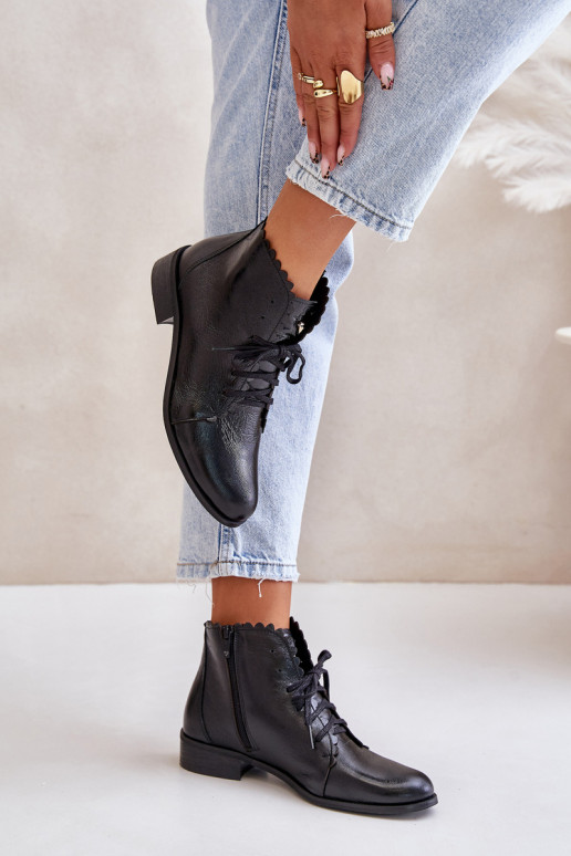 Zazoo 2964 Pealhk Pealiste poolsaapad laiade nööridega msuud Zazoo 2964 Pealhk Pealiste poolsaapad laiade nööridega msuud