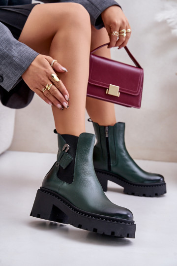 Zazoo 60490 Pealhk voodriga Pealiste poolsaapad kaunistustega khakivärvi