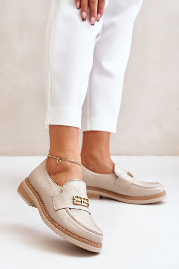 Zazoo 20174 Pealhk Elegantsed jalatsid Pealiste omad laiade nööridega beeži värvi 2