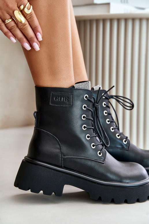 voodriga Pealhk saapad Pealiste omad säravate kristallidega GOE OO2N4125 msuud