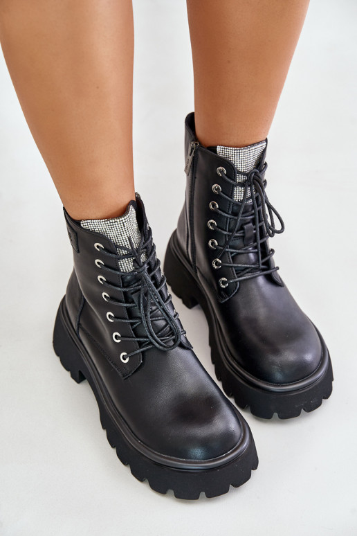 voodriga Pealhk saapad Pealiste omad säravate kristallidega GOE OO2N4125 msuud