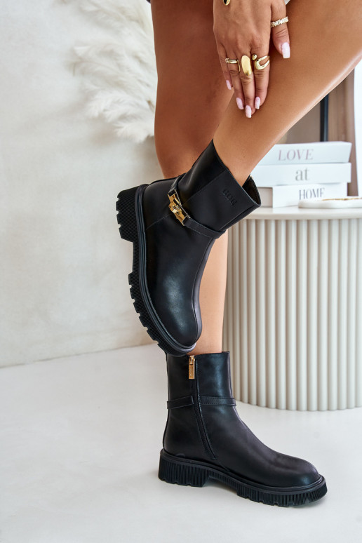 Pealhk Pealiste poolsaapad rihmadega voodriga GOE OO2N4150 msuud