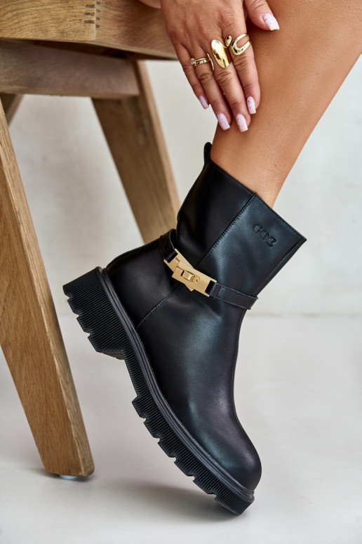 Pealhk Pealiste poolsaapad rihmadega voodriga GOE OO2N4150 msuud