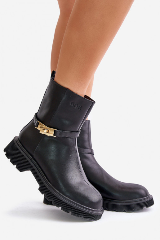 Pealhk Pealiste poolsaapad rihmadega voodriga GOE OO2N4150 msuud