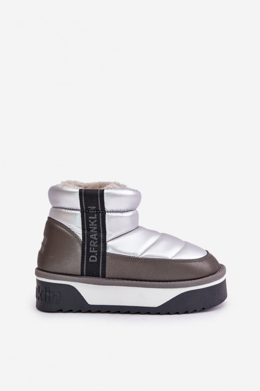 Sellel ondal nööpidega lumesaapad Paksu talla peal D.Franklin DFSH371010 Hõbedat värvi Sellel ondal nööpidega lumesaapad Paksu talla peal D.Franklin DFSH371010 Hõbedat värvi