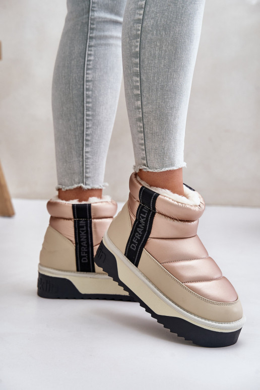 Sellel ondal nööpidega lumesaapad Paksu talla peal D.Franklin DFSH371010 beeži värvi Sellel ondal nööpidega lumesaapad Paksu talla peal D.Franklin DFSH371010 beeži värvi