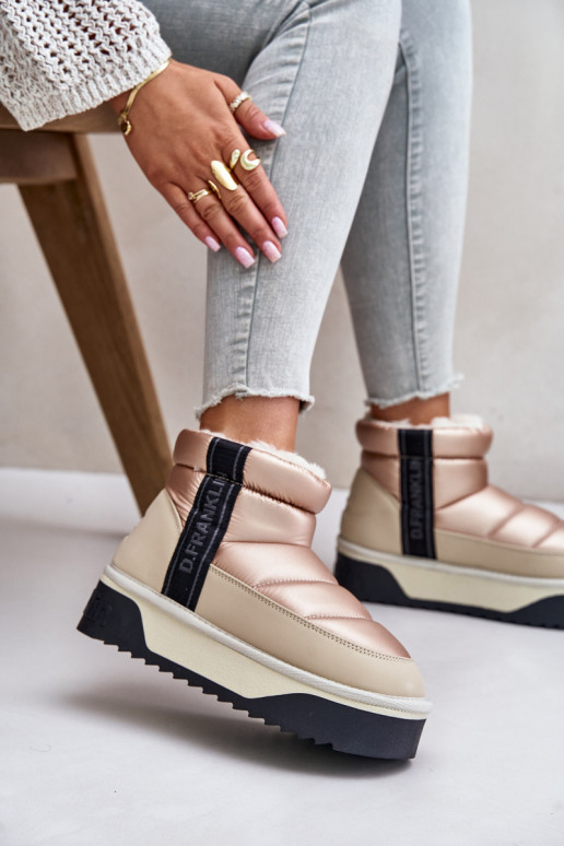 Sellel ondal nööpidega lumesaapad Paksu talla peal D.Franklin DFSH371010 beeži värvi Sellel ondal nööpidega lumesaapad Paksu talla peal D.Franklin DFSH371010 beeži värvi