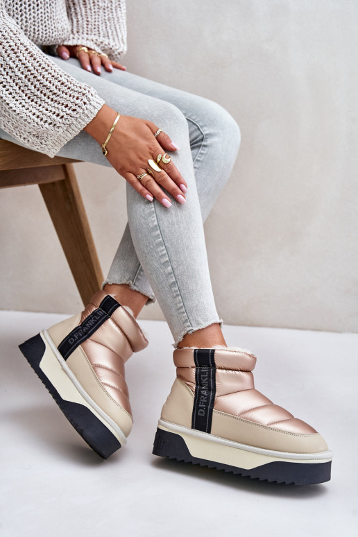 Sellel ondal nööpidega lumesaapad Paksu talla peal D.Franklin DFSH371010 beeži värvi Sellel ondal nööpidega lumesaapad Paksu talla peal D.Franklin DFSH371010 beeži värvi