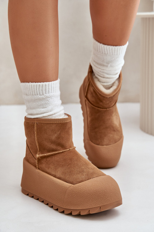 voodriga seemisnakhsed nööpidega lumesaapad platvormiga Big Star OO274A212 pruunid värvi voodriga seemisnakhsed nööpidega lumesaapad platvormiga Big Star OO274A212 pruunid värvi