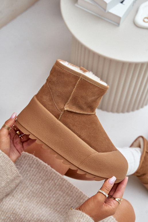 voodriga seemisnakhsed nööpidega lumesaapad platvormiga Big Star OO274A212 pruunid värvi voodriga seemisnakhsed nööpidega lumesaapad platvormiga Big Star OO274A212 pruunid värvi