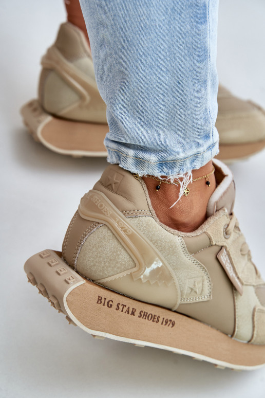 Pealhk Sneakers tüüpi jalanõud Pealiste omad Big Star OO274564 Hi-Poly System beeži värvi