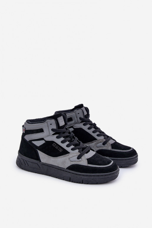 seemisnakhsed Sneakers tüüpi jalanõud meeste omad Big Star OO174303 Hi-Poly System Must-Halli värvi seemisnakhsed Sneakers tüüpi jalanõud meeste omad Big Star OO174303 Hi-Poly System Must-Halli värvi