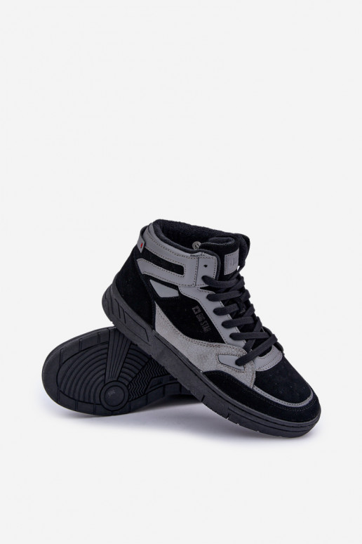 seemisnakhsed Sneakers tüüpi jalanõud meeste omad Big Star OO174303 Hi-Poly System Must-Halli värvi seemisnakhsed Sneakers tüüpi jalanõud meeste omad Big Star OO174303 Hi-Poly System Must-Halli värvi