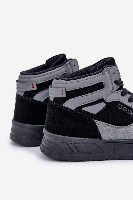 seemisnakhsed Sneakers tüüpi jalanõud meeste omad Big Star OO174303 Hi-Poly System Must-Halli värvi seemisnakhsed Sneakers tüüpi jalanõud meeste omad Big Star OO174303 Hi-Poly System Must-Halli värvi