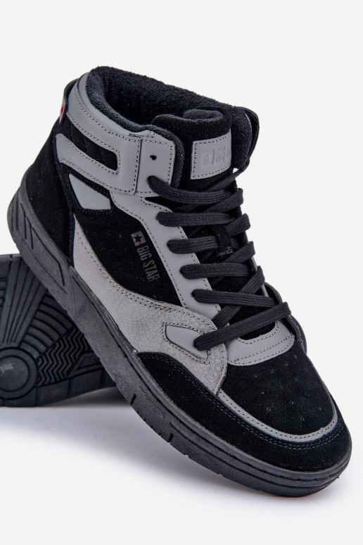 seemisnakhsed Sneakers tüüpi jalanõud meeste omad Big Star OO174303 Hi-Poly System Must-Halli värvi seemisnakhsed Sneakers tüüpi jalanõud meeste omad Big Star OO174303 Hi-Poly System Must-Halli värvi