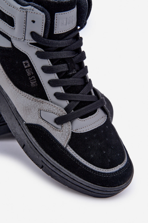 seemisnakhsed Sneakers tüüpi jalanõud meeste omad Big Star OO174303 Hi-Poly System Must-Halli värvi seemisnakhsed Sneakers tüüpi jalanõud meeste omad Big Star OO174303 Hi-Poly System Must-Halli värvi