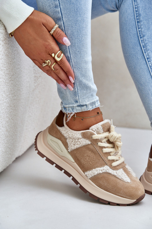 voodriga Sneakers tüüpi jalanõud Pealiste omad Pealhk Big Star OO274A317 HI-POLY SYSTEM beeži värvi voodriga Sneakers tüüpi jalanõud Pealiste omad Pealhk Big Star OO274A317 HI-POLY SYSTEM beeži värvi