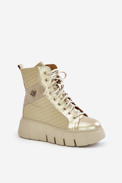 Pealhk Pealiste poolsaapad platvormiga Sellel onciejka 06751-25 Kuldset värvi