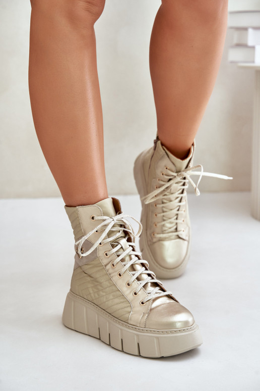 Pealhk Pealiste poolsaapad platvormiga Sellel onciejka 06751-25 Kuldset värvi