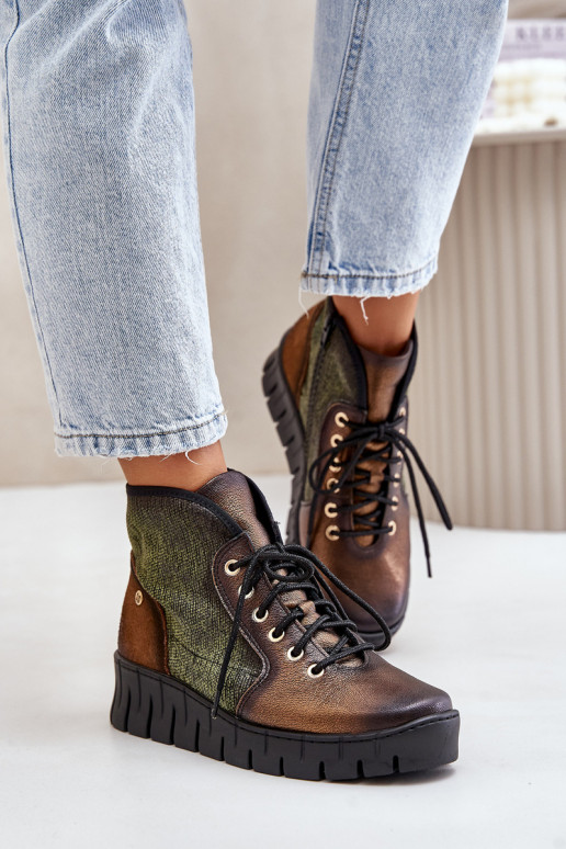 Pealhk Botkja platvorm I Koturnie Sellel onciejka 06702-09 roheline-Kuldset värvi