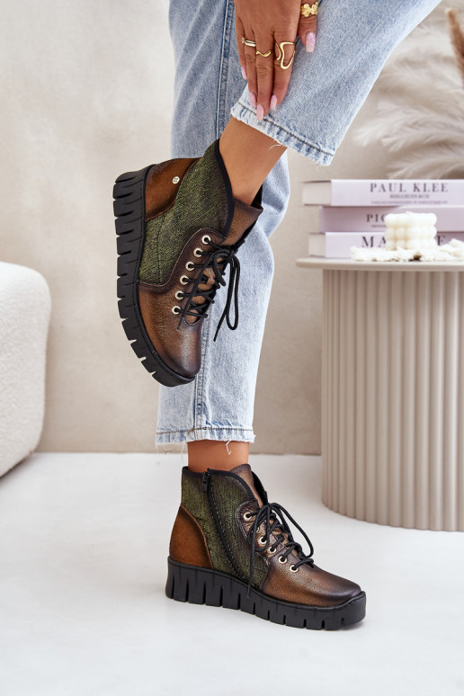 Pealhk Botkja platvorm I Koturnie Sellel onciejka 06702-09 roheline-Kuldset värvi