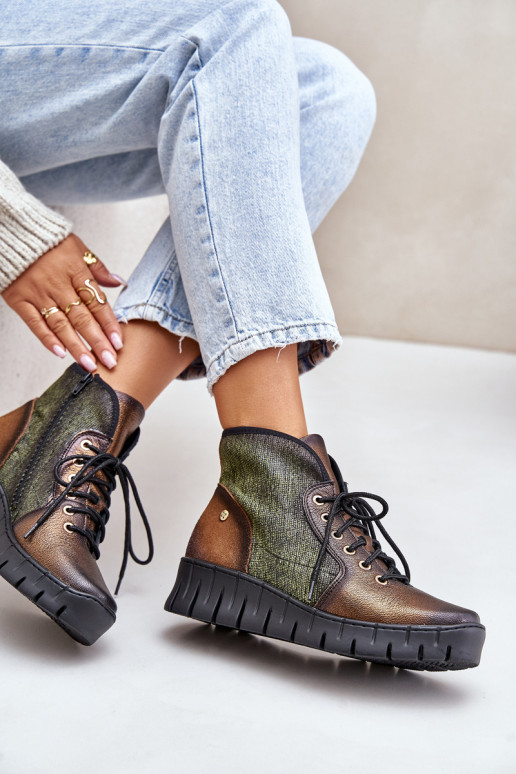 Pealhk Botkja platvorm I Koturnie Sellel onciejka 06702-09 roheline-Kuldset värvi