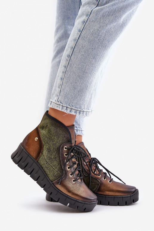 Pealhk Botkja platvorm I Koturnie Sellel onciejka 06702-09 roheline-Kuldset värvi