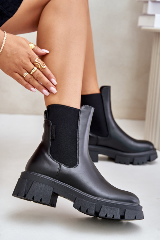 voodriga Slip-on stiilsed saapad eko-nahast Big Star MM274071 msuud