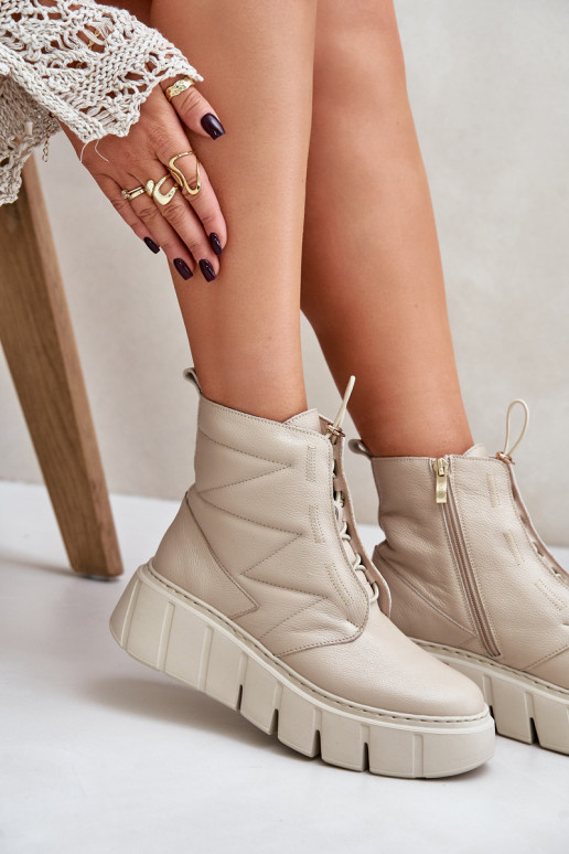 Zazoo 60472 Pealhk Pealiste poolsaapad platvormiga I Koturnie beeži värvi Zazoo 60472 Pealhk Pealiste poolsaapad platvormiga I Koturnie beeži värvi