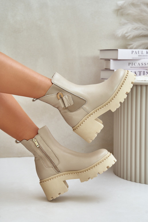 Zazoo 60490 Pealhk voodriga Pealiste poolsaapad kaunistustega Elevandiluu värvi Zazoo 60490 Pealhk voodriga Pealiste poolsaapad kaunistustega Elevandiluu värvi