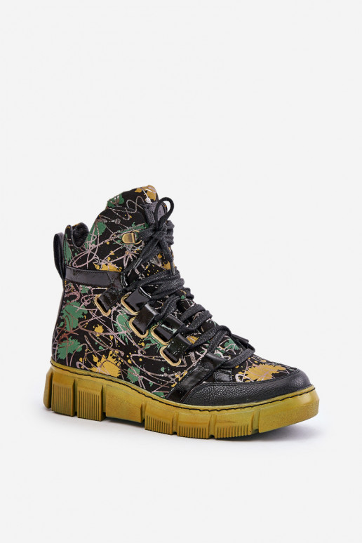 Pealhk sileda tallaga Nööritavad poolsaapad Sellel onciejka 06158-07 Kollased-msuud